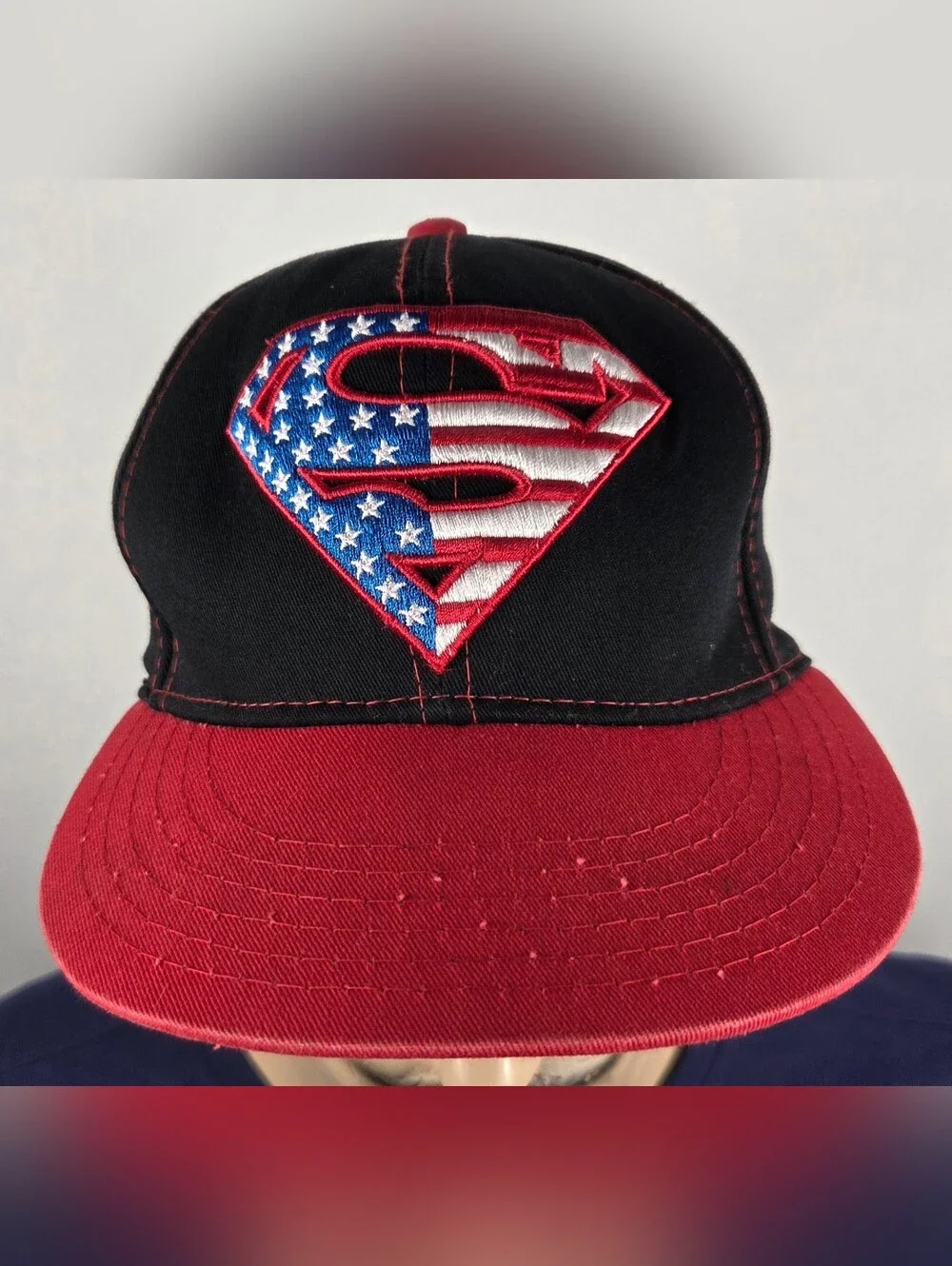 Superman DC Comics Snapback Hat Red White Blue Cap Adjustable Cotton Superheroes